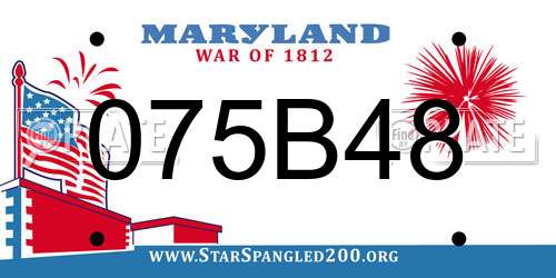 075B48 Maryland License Plate