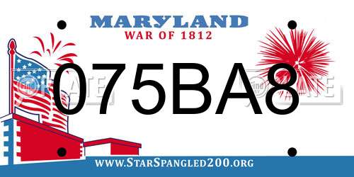075BA8 Maryland License Plate