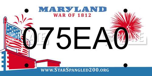 075EA0 Maryland License Plate