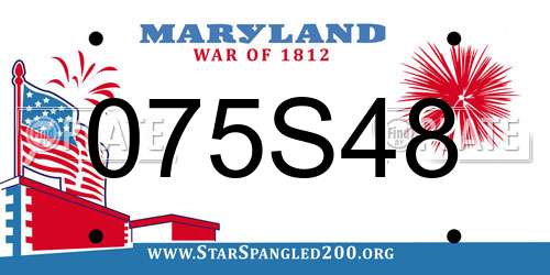 075S48 Maryland License Plate
