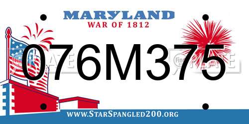 076M375 Maryland License Plate