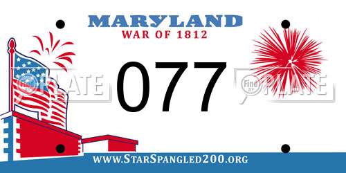 077 Maryland License Plate