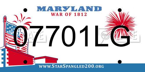 07701LG Maryland License Plate