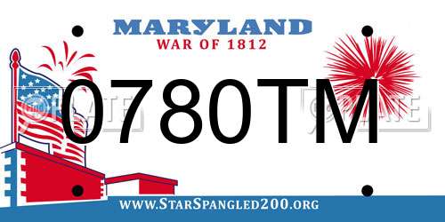 0780TM Maryland License Plate
