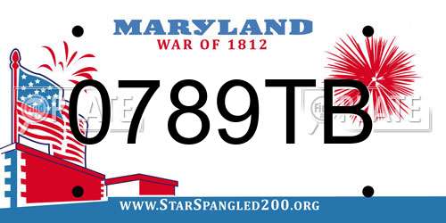 0789TB Maryland License Plate