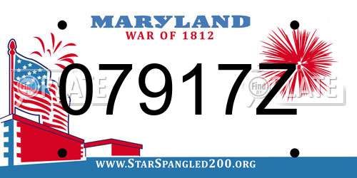 07917Z Maryland License Plate