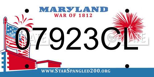 07923CL Maryland License Plate