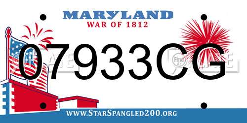 07933CG Maryland License Plate