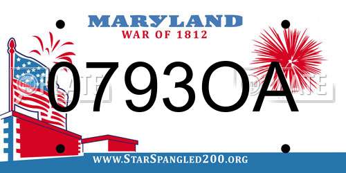 0793OA Maryland License Plate