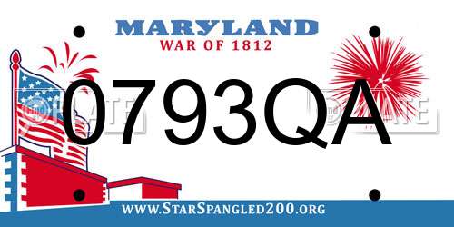 0793QA Maryland License Plate