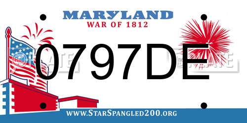 0797DE Maryland License Plate