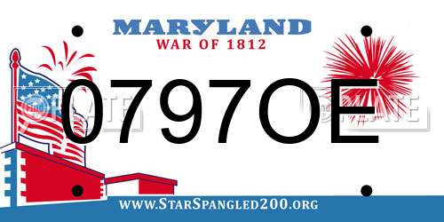 0797OE Maryland License Plate