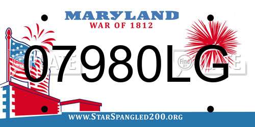 07980LG Maryland License Plate