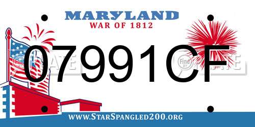 07991CF Maryland License Plate
