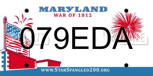 079EDA Maryland License Plate