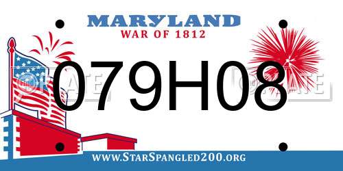 079H08 Maryland License Plate