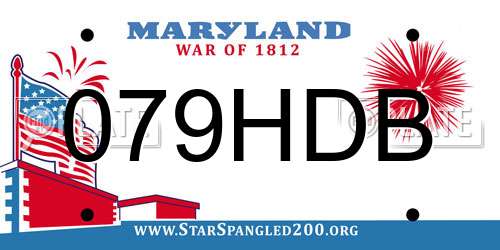 079HDB Maryland License Plate