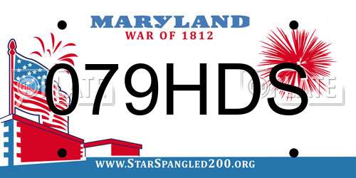 079HDS Maryland License Plate