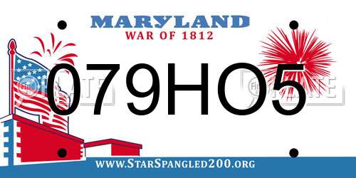079HO5 Maryland License Plate