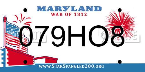 079HO8 Maryland License Plate