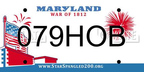 079HOB Maryland License Plate