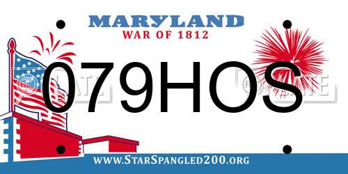 079HOS Maryland License Plate