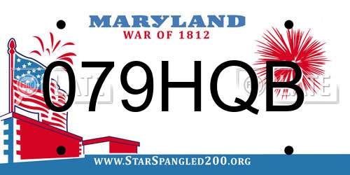 079HQB Maryland License Plate