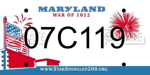 07C119 Maryland License Plate