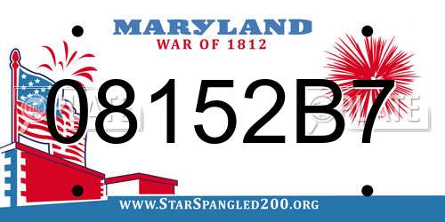 08152B7 Maryland License Plate