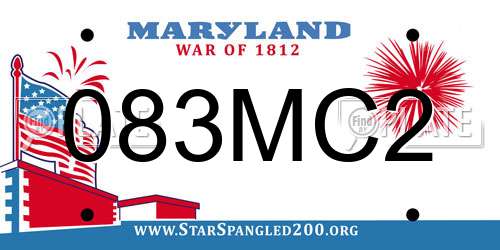 083MC2 Maryland License Plate