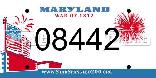 08442 Maryland License Plate
