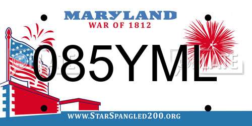 085YML Maryland License Plate