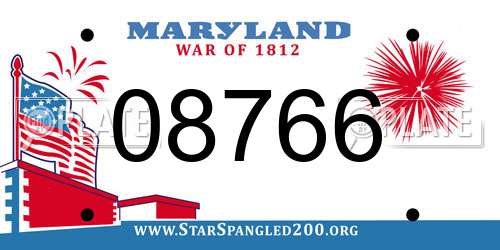 08766 Maryland License Plate