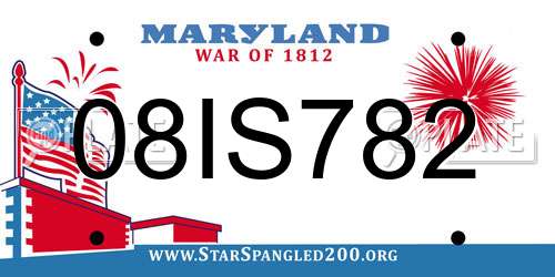 08IS782 Maryland License Plate