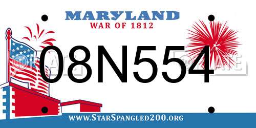 08N554 Maryland License Plate