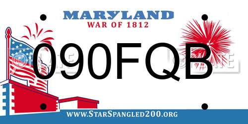 090FQB Maryland License Plate