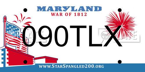 090TLX Maryland License Plate
