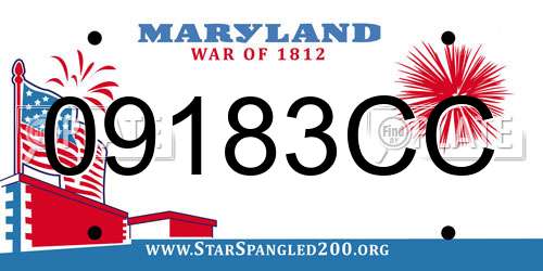 09183CC Maryland License Plate
