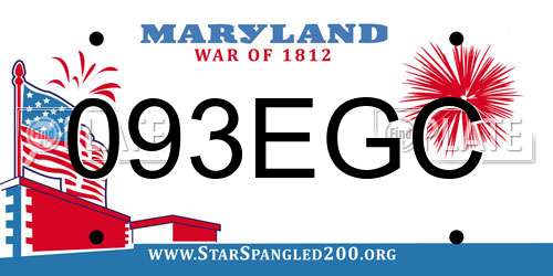 093EGC Maryland License Plate