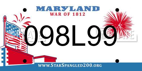098L99 Maryland License Plate