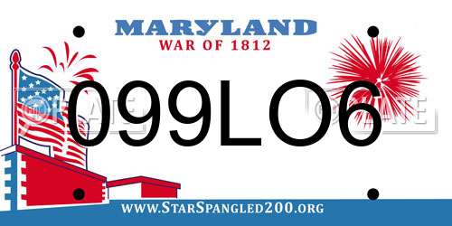 099LO6 Maryland License Plate
