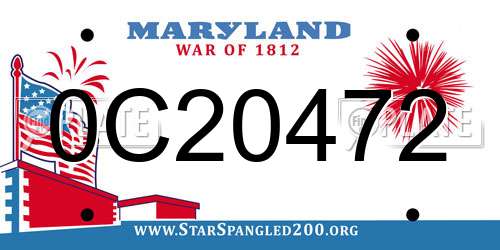 0C20472 Maryland License Plate