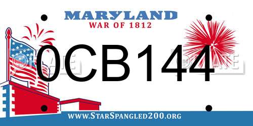 0CB144 Maryland License Plate