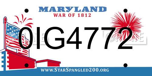 0IG4772 Maryland License Plate