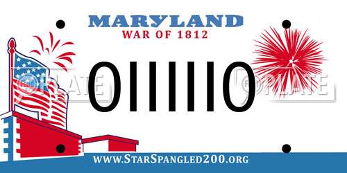 0IIIII0 Maryland License Plate