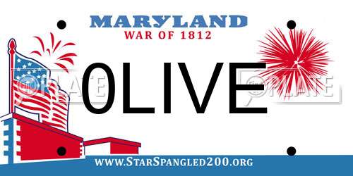 0LIVE Maryland License Plate