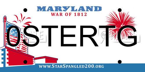 0STERTG Maryland License Plate