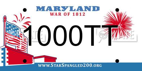 1000TT Maryland License Plate