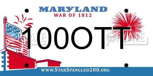 100OTT Maryland License Plate