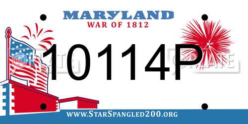 10114P Maryland License Plate